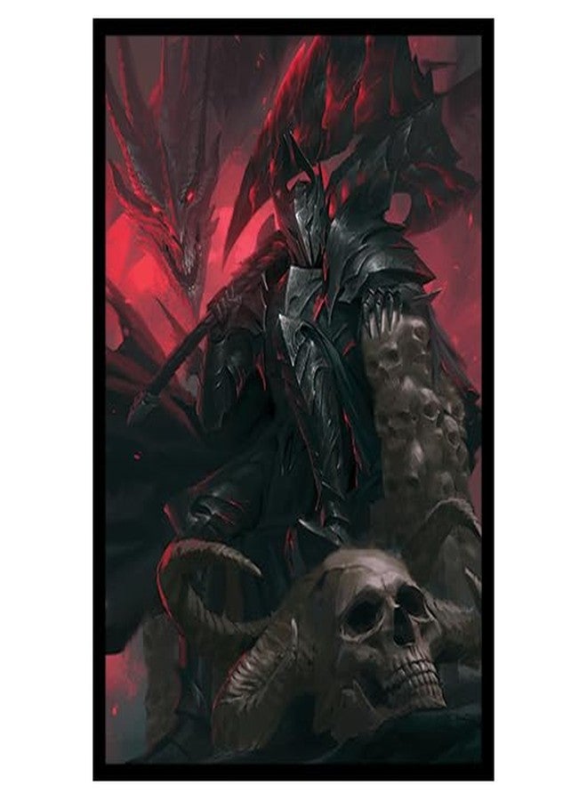 Fantasy North - Er'Gon Skol - Dragon Knight (Kaverax) - 100 Textured Matte TCG Card Sleeves - Fits Magic MTG Commander Pokemon and Other Card Games - Playing Card Sleeves - Image 1